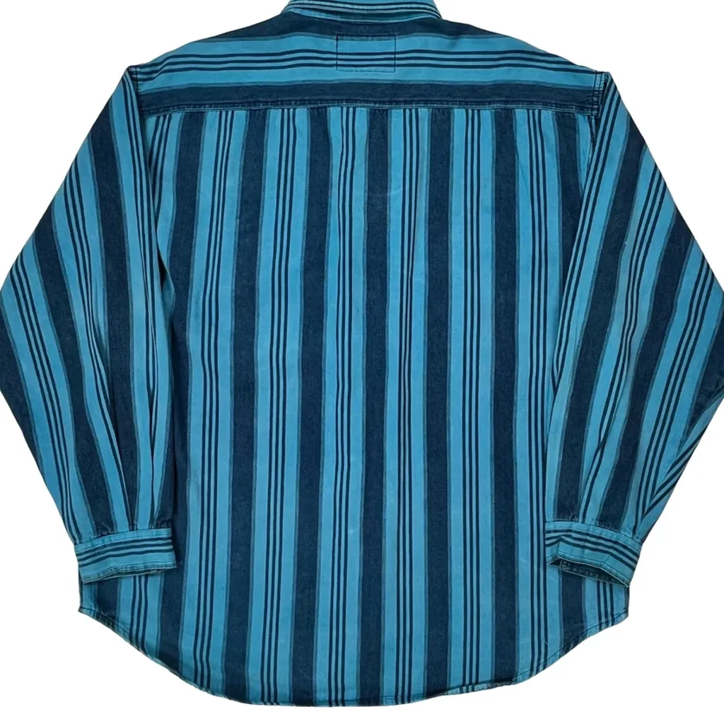 Milano Bay Striped Shirt - XL Blue Cotton - Image 6