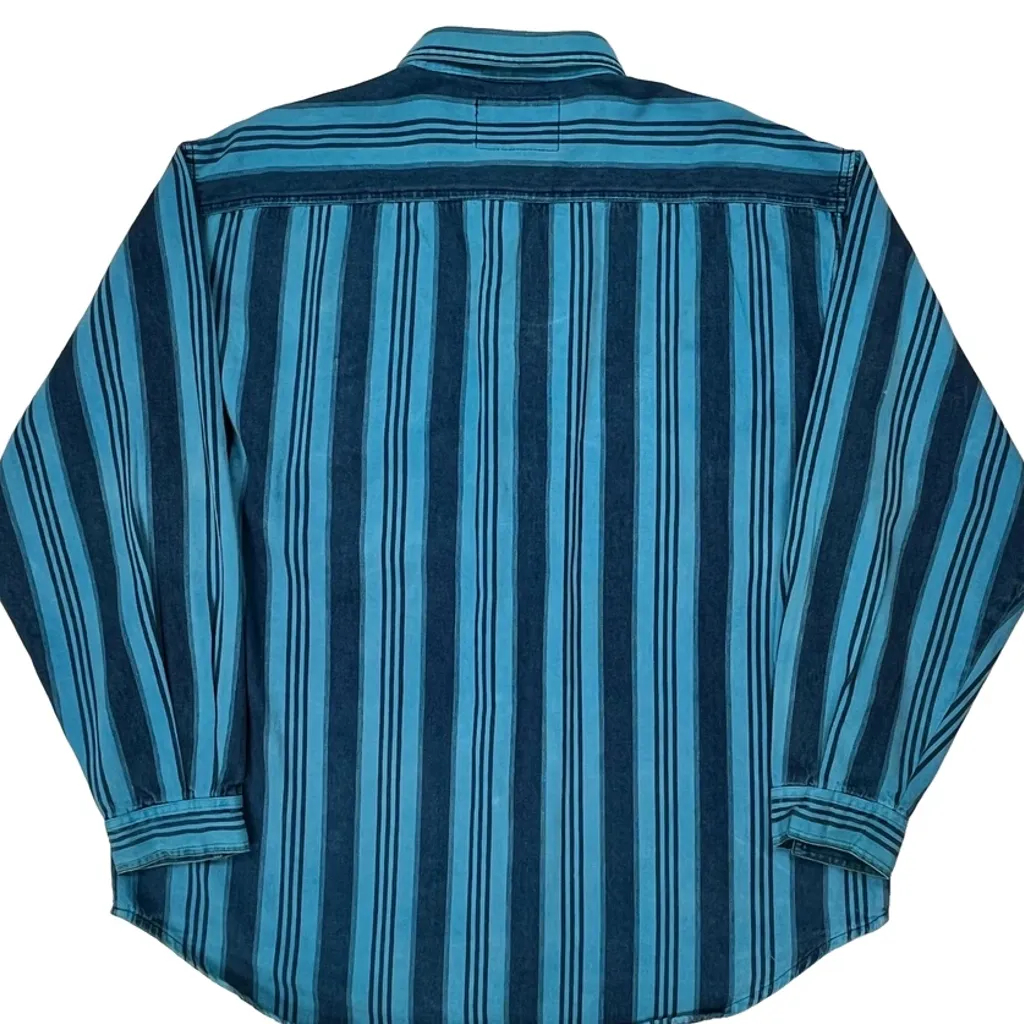 Milano Bay Striped Shirt - XL Blue Cotton - Image 7