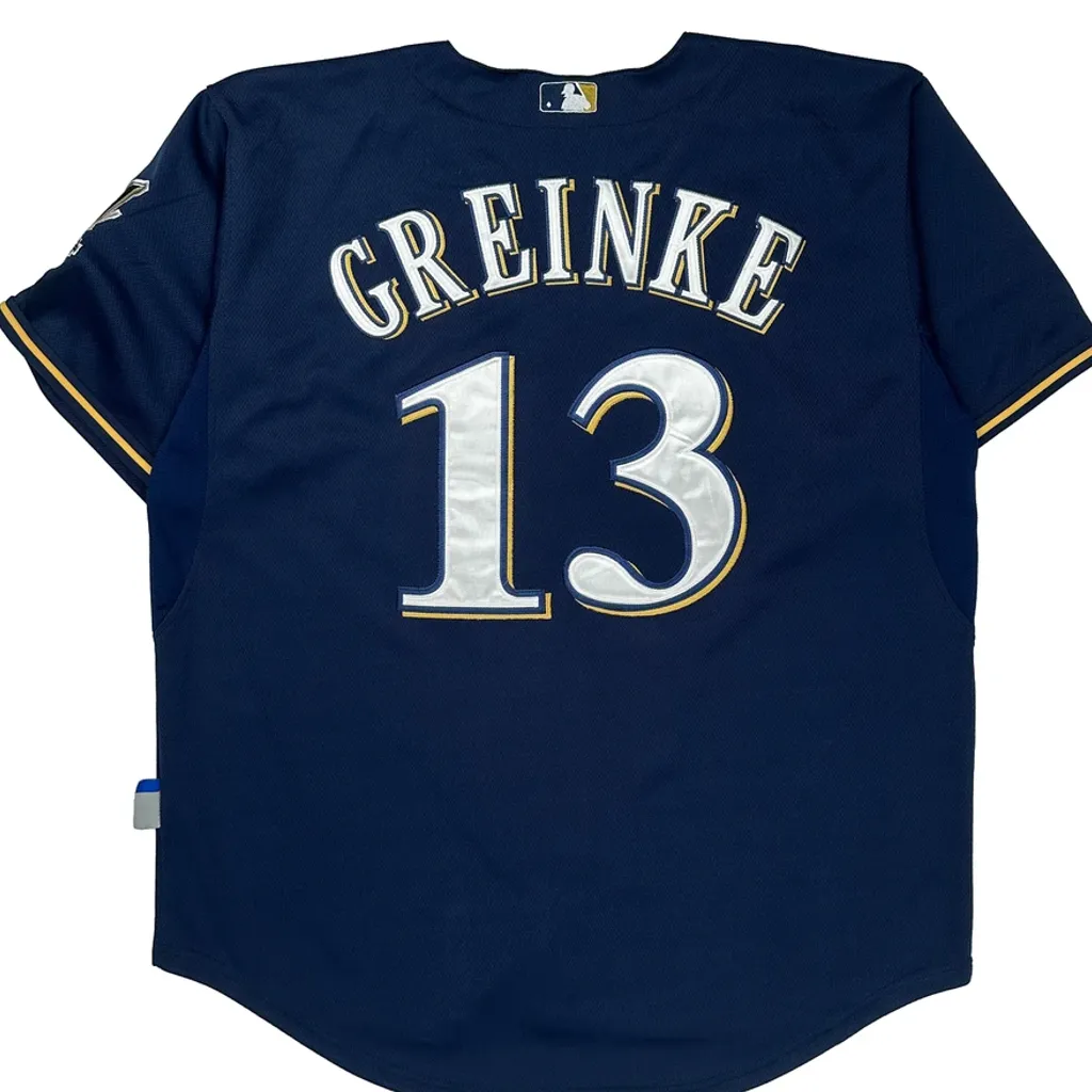 Milwaukee Brewers Majestic Mlb Jersey - 2XL Blue Polyester - Image 7