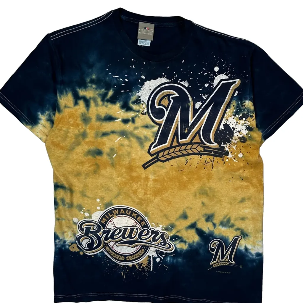 Milwaukee Brewers Mlb Tie-Dye T-Shirt - Large Multicoloured Cotton - Image 5