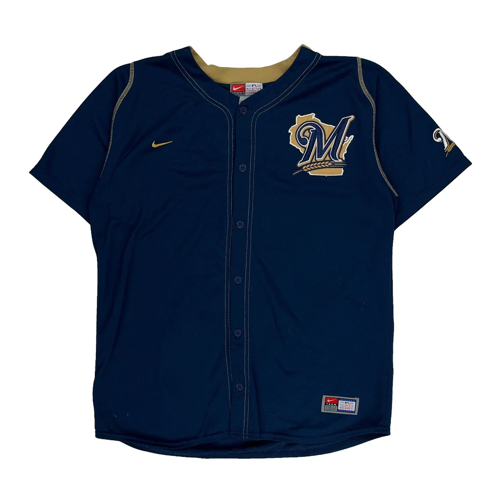 Milwaukee Brewers Nike Mlb Jersey - XL Blue Polyester