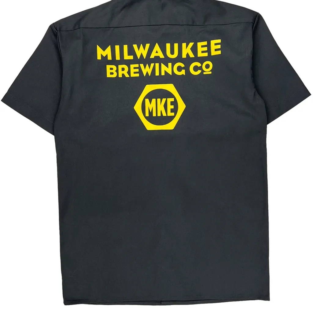 Milwaukee Brewing Co Dickies Short Sleeve Shirt - Small Gray Polyester Blend - Image 7