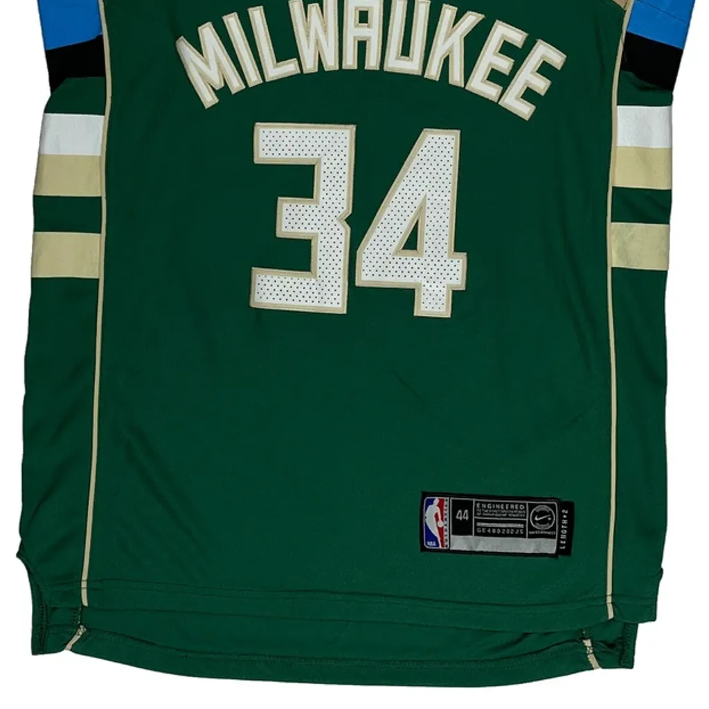 Milwaukee Bucks Nike Nba Jersey - Large Green Polyester - Image 5
