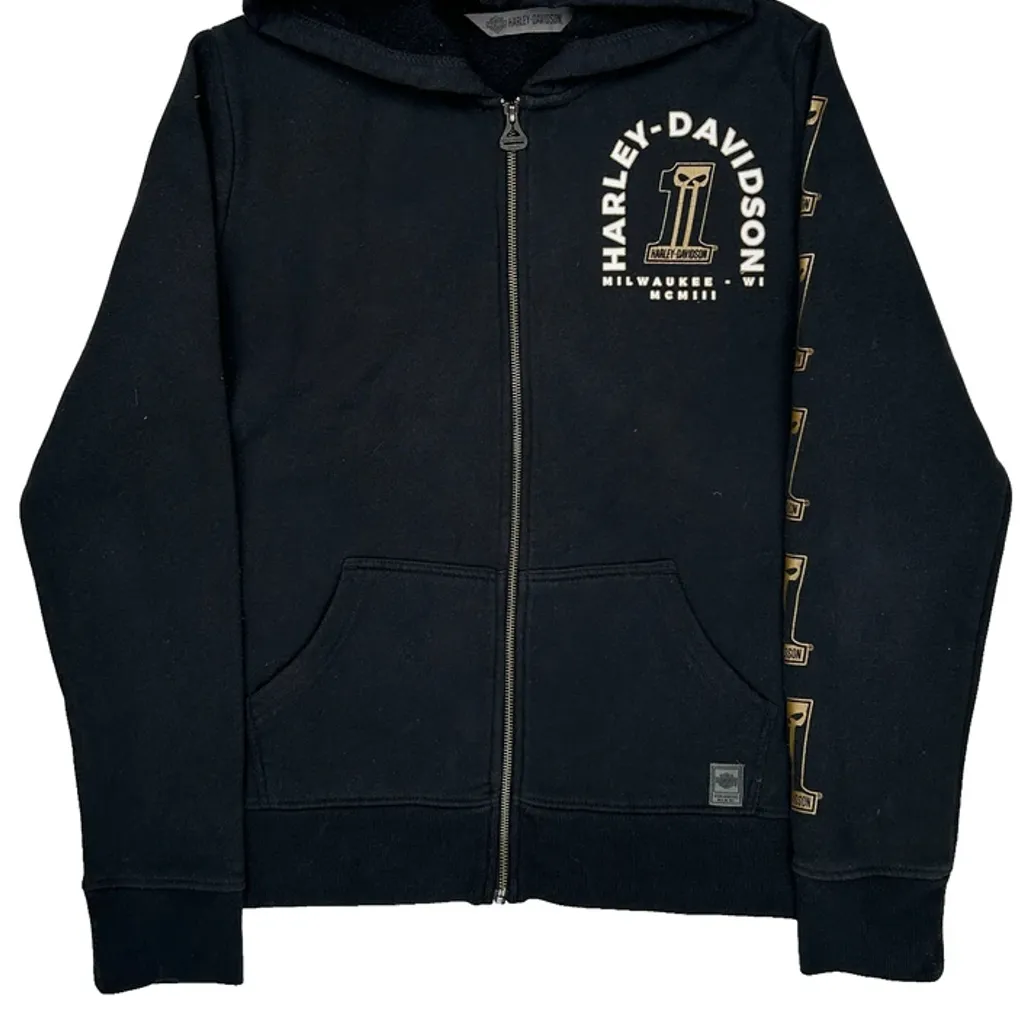 Milwaukee Harley Davidson Graphic Hoodie - XL Black Cotton - Image 4