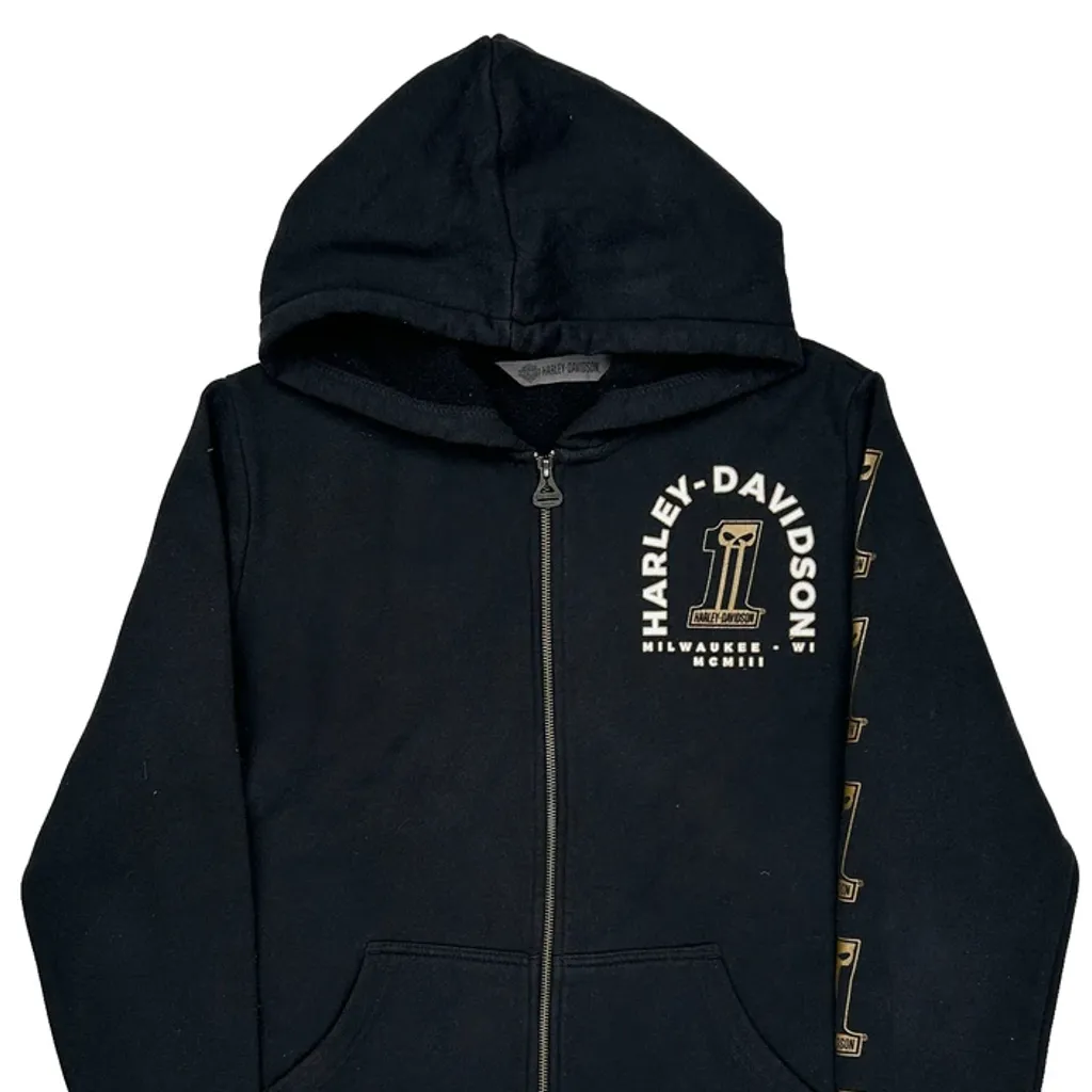 Milwaukee Harley Davidson Graphic Hoodie - XL Black Cotton - Image 5