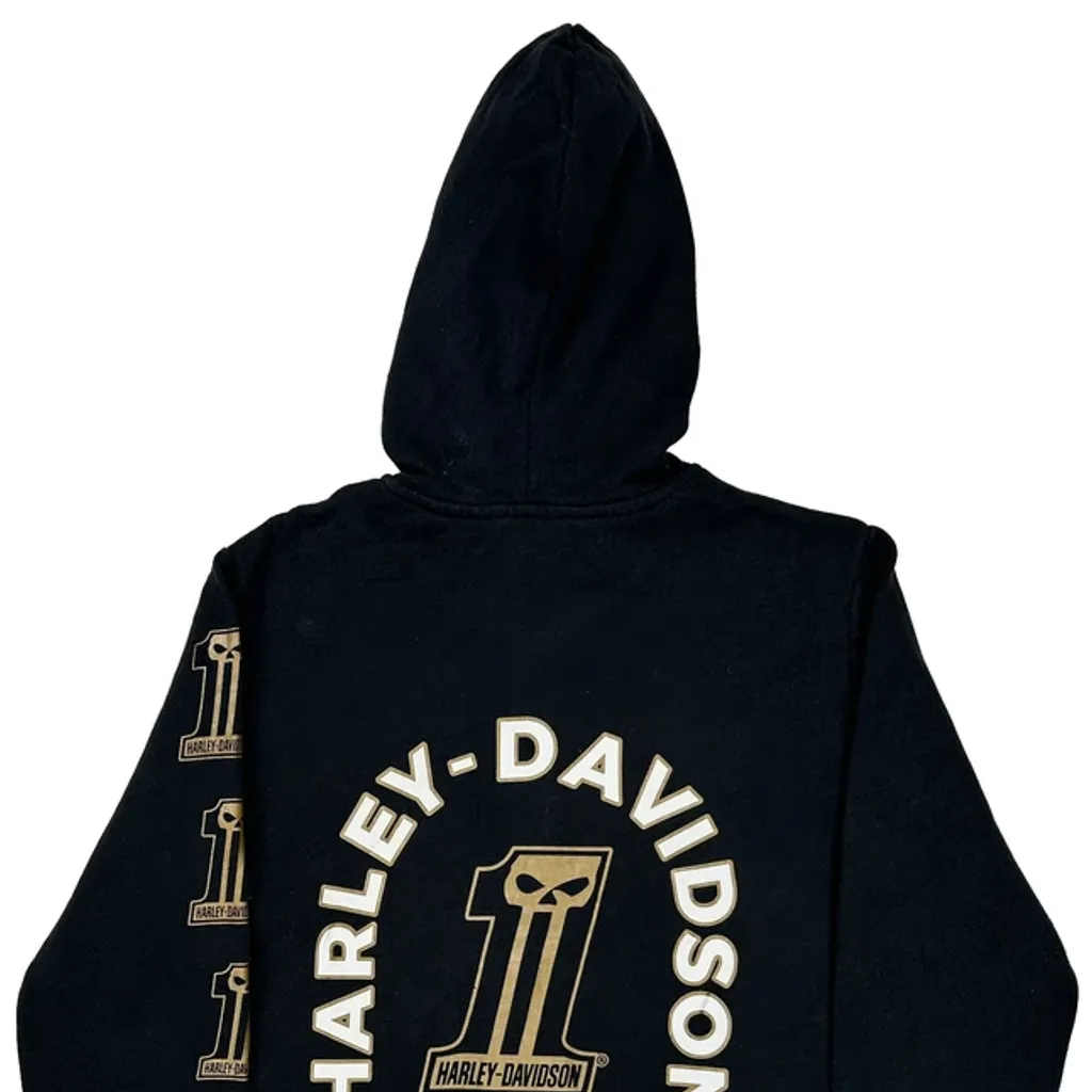Milwaukee Harley Davidson Graphic Hoodie - XL Black Cotton - Image 6