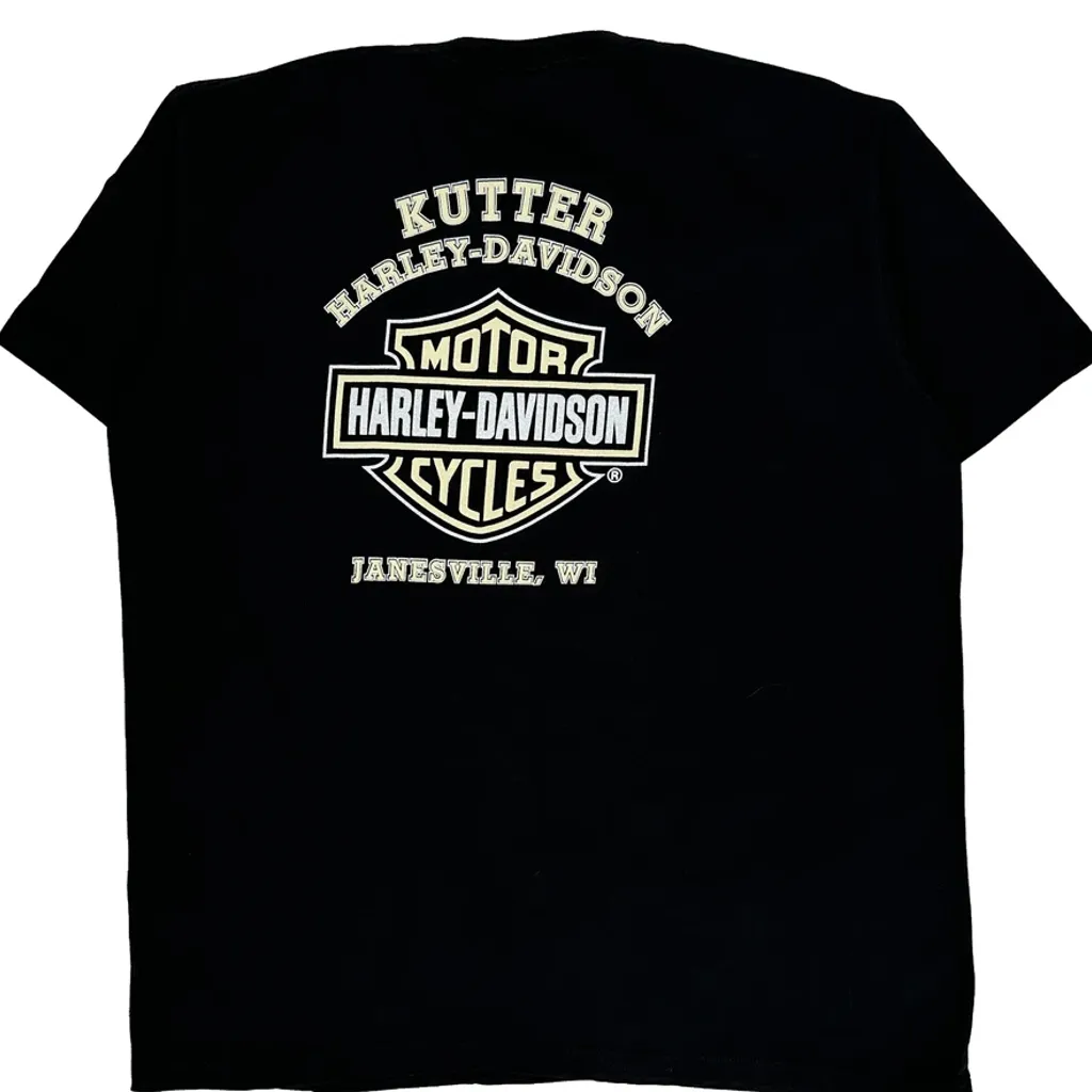 Milwaukee Wi Harley Davidson Graphic T-Shirt - XL Black Cotton - Image 7