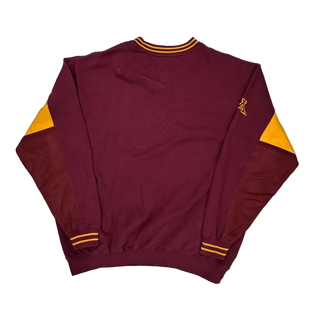Minnesota Lee Sport College Sweatshirt - XL Burgundy Cotton - Image 2