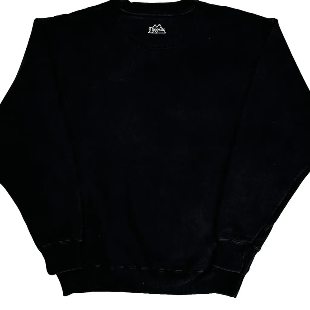 Minnesota Vikings Majestic Football Sweatshirt - Large Black Cotton - Image 6
