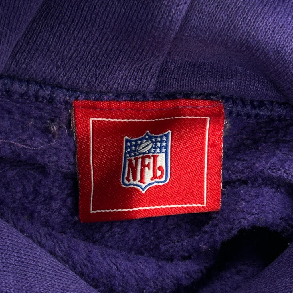 Minnesota Vikings Nfl Hoodie - XL Purple Cotton - Image 4