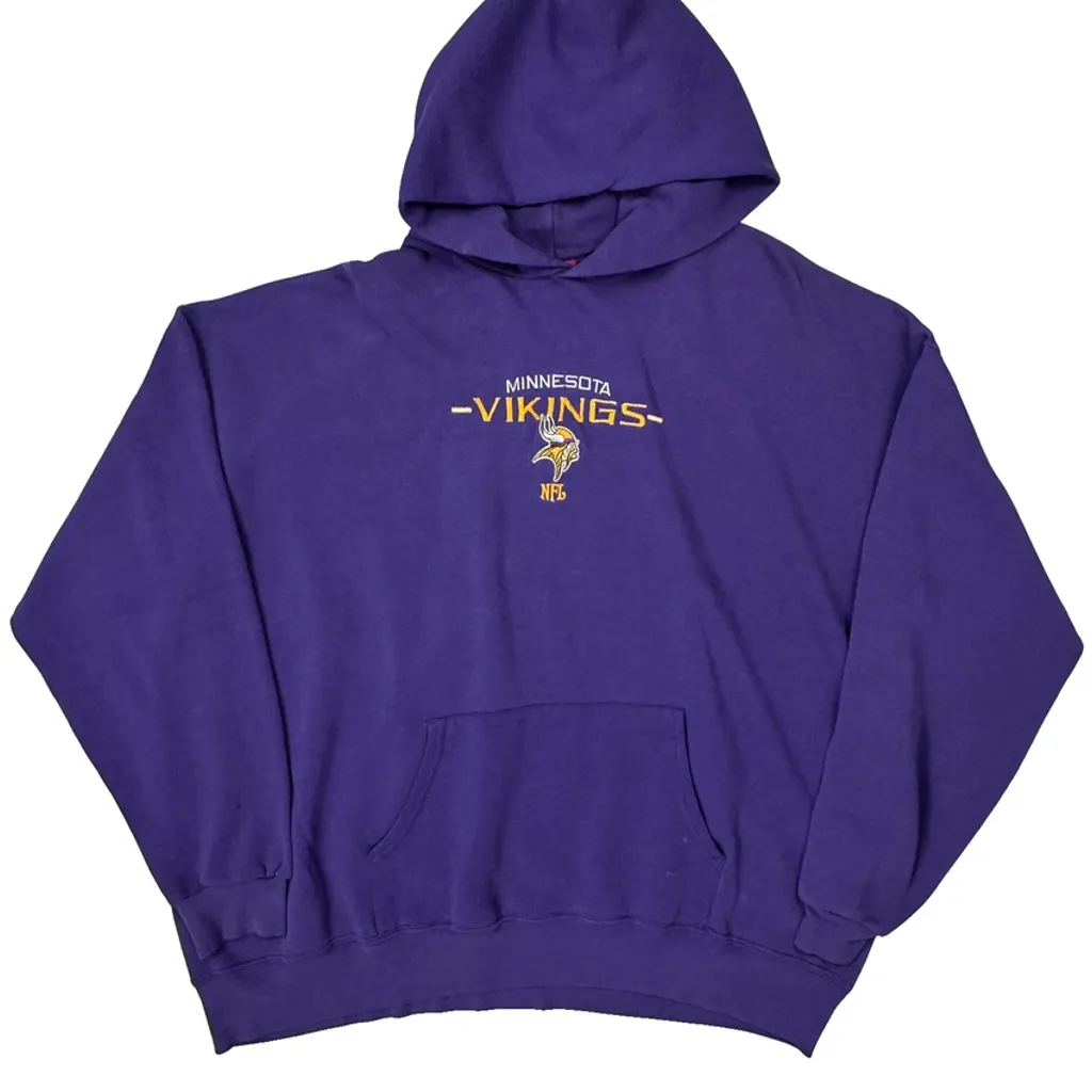 Minnesota Vikings Nfl Hoodie - XL Purple Cotton - Image 5
