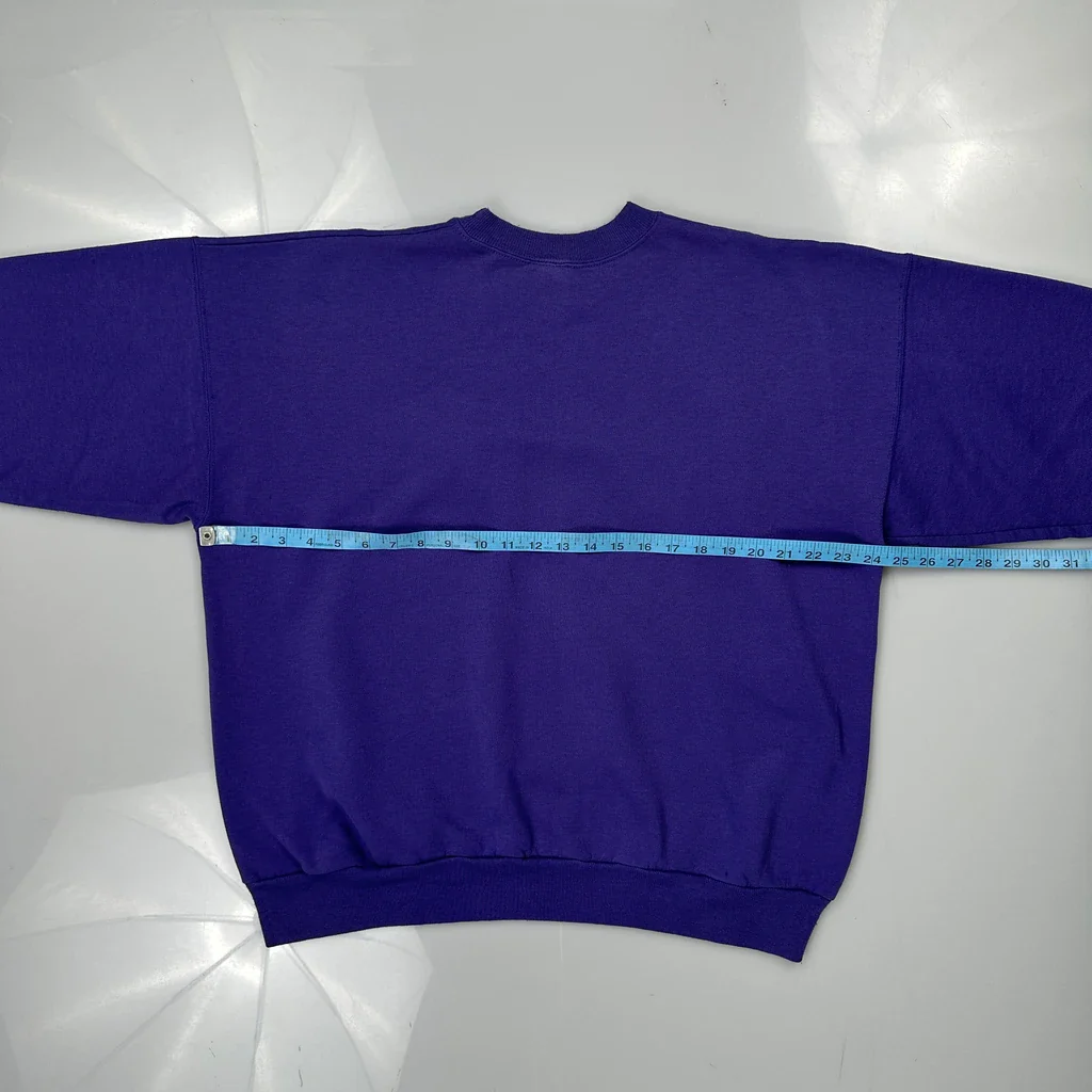 Minnesota Vikings Nfl Graphic Sweatshirt - Large Purple Cotton - Image 3