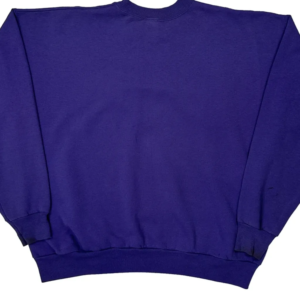 Minnesota Vikings Nfl Graphic Sweatshirt - Large Purple Cotton - Image 6
