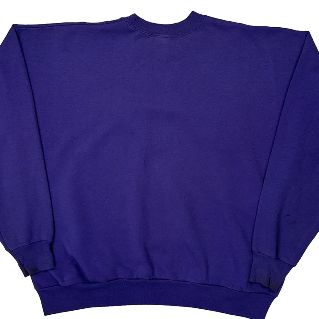 Minnesota Vikings Nfl Graphic Sweatshirt - Large Purple Cotton - Image 7