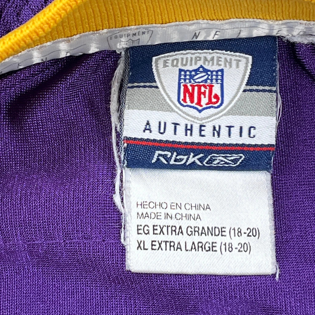 Minnesota Vikings Reebok Football Jersey - XL Purple Polyester - Image 3