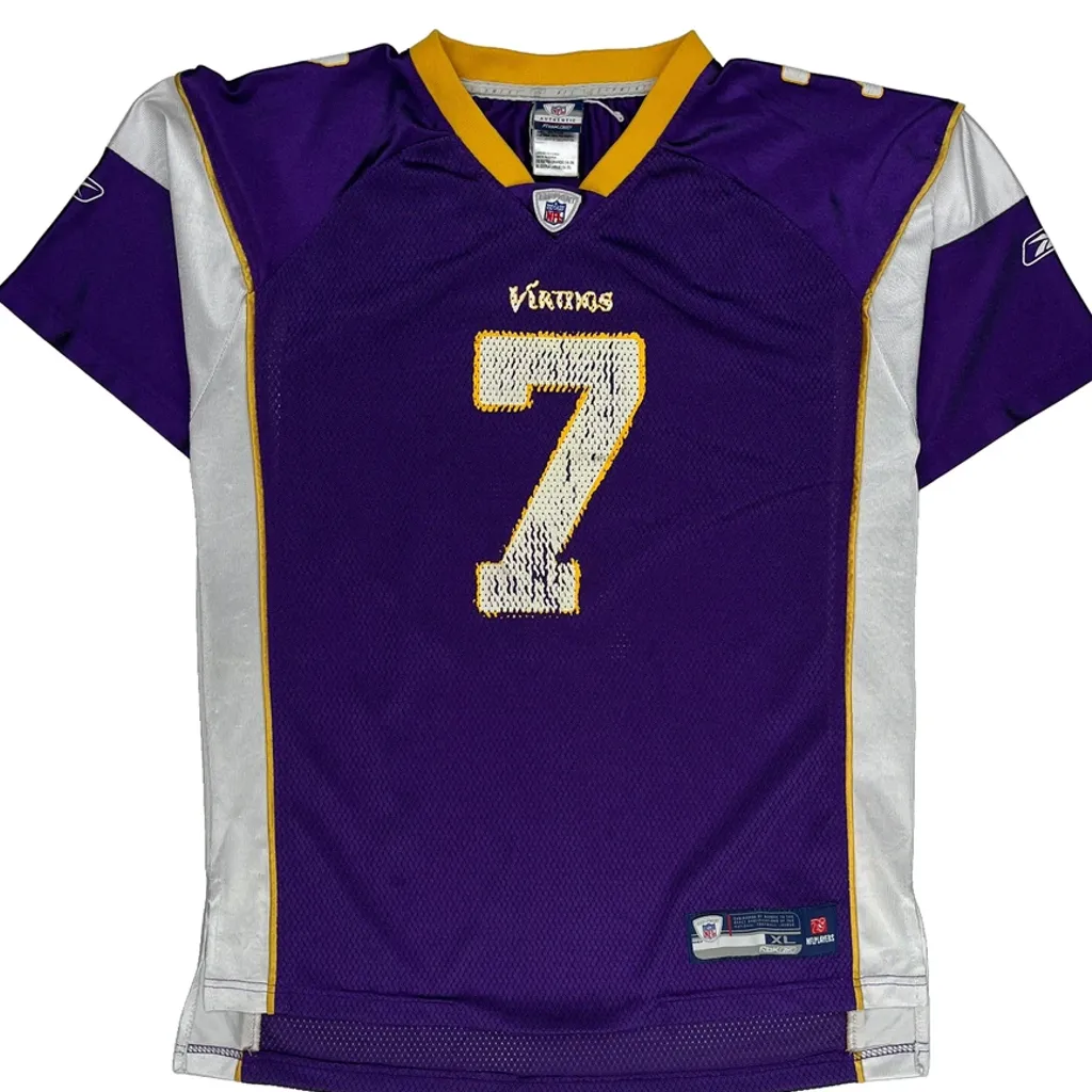 Minnesota Vikings Reebok Football Jersey - XL Purple Polyester - Image 4