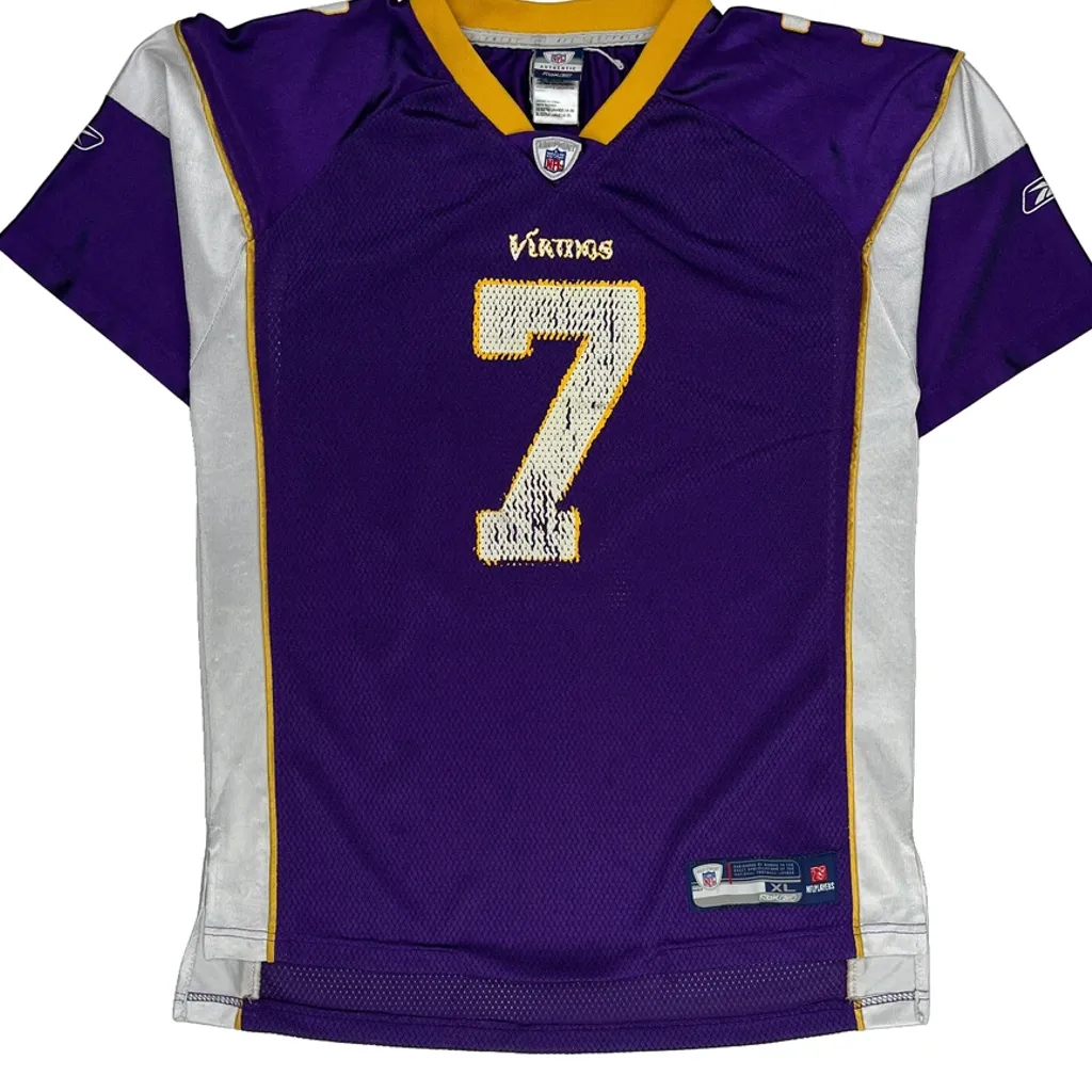 Minnesota Vikings Reebok Football Jersey - XL Purple Polyester - Image 5