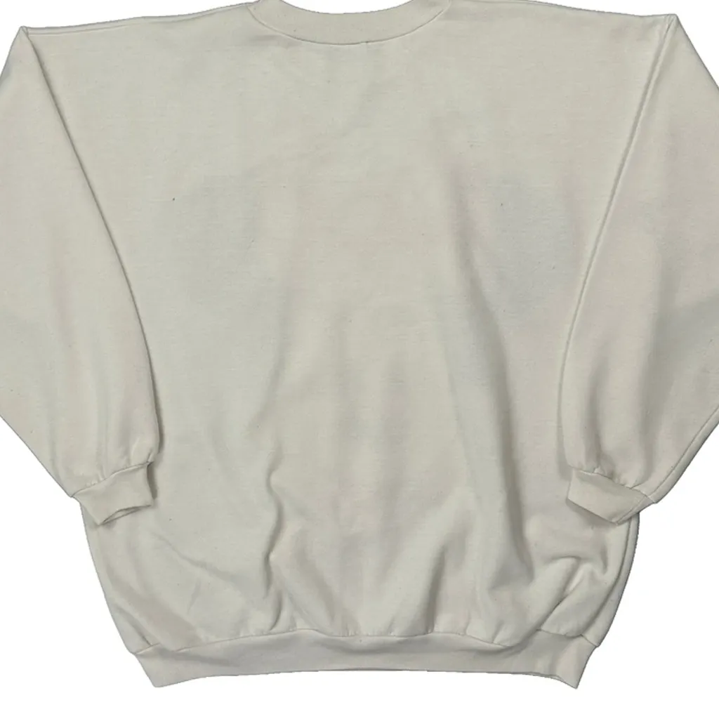 Minnie Mouse Disney Cartoon Sweatshirt - Large White Cotton - Image 6