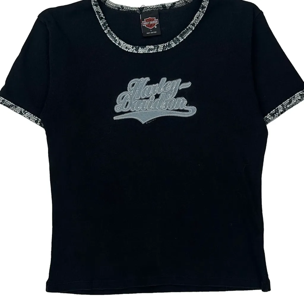 Minnig Harley Davidson Greeley, Co Harley Davidson Spellout T-Shirt - Large Black Cotton - Image 4