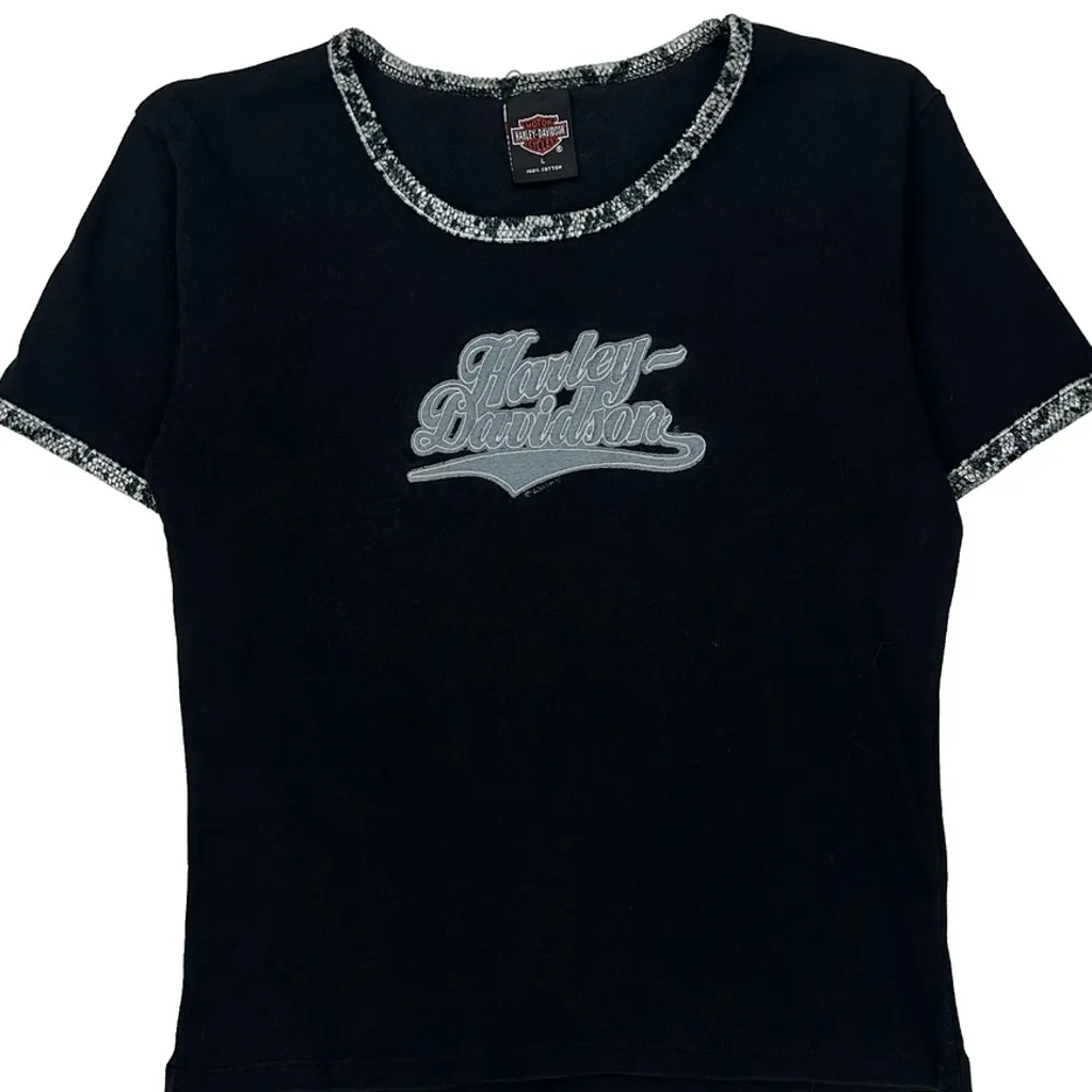 Minnig Harley Davidson Greeley, Co Harley Davidson Spellout T-Shirt - Large Black Cotton - Image 5