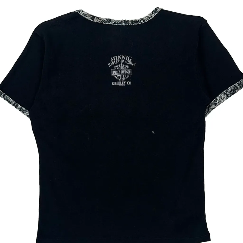 Minnig Harley Davidson Greeley, Co Harley Davidson Spellout T-Shirt - Large Black Cotton - Image 6