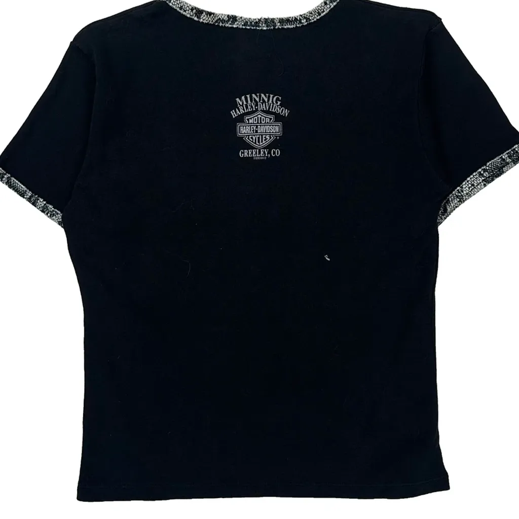 Minnig Harley Davidson Greeley, Co Harley Davidson Spellout T-Shirt - Large Black Cotton - Image 7