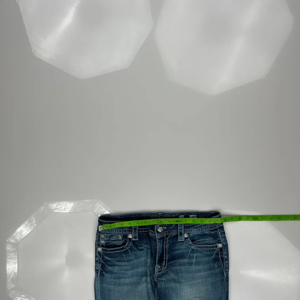 Miss Me Boot Cut Jeans - 31W UK 10 Blue Cotton - Image 3