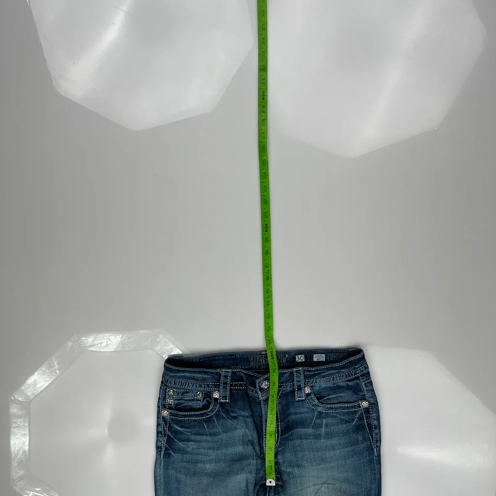 Miss Me Boot Cut Jeans - 31W UK 10 Blue Cotton - Image 4
