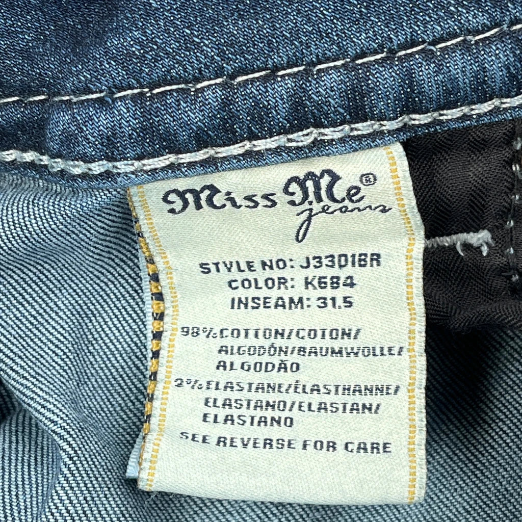 Miss Me Boot Cut Jeans - 31W UK 10 Blue Cotton - Image 6