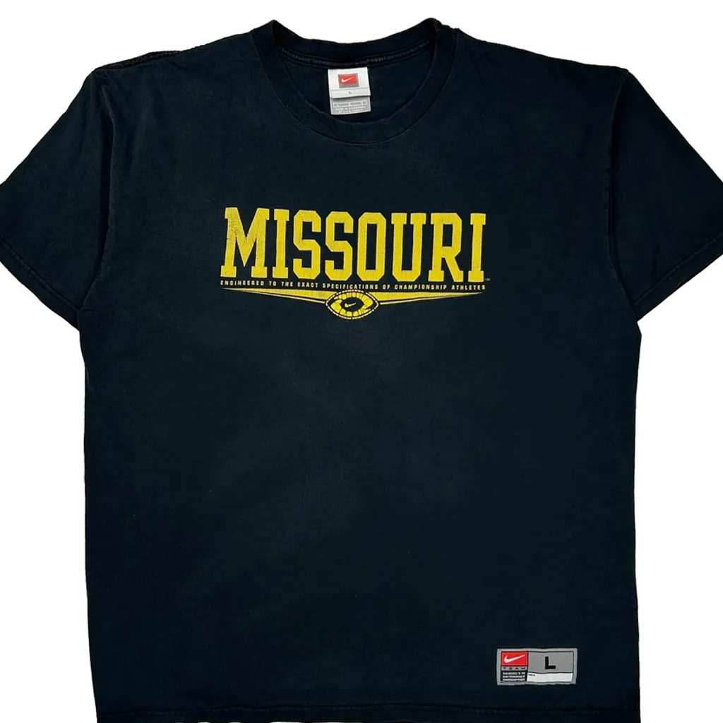 Missouri Nike College T-Shirt - Large Black Cotton - Image 4