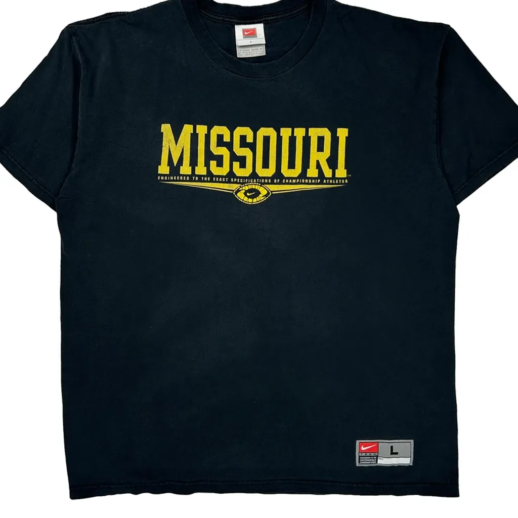 Missouri Nike College T-Shirt - Large Black Cotton - Image 5