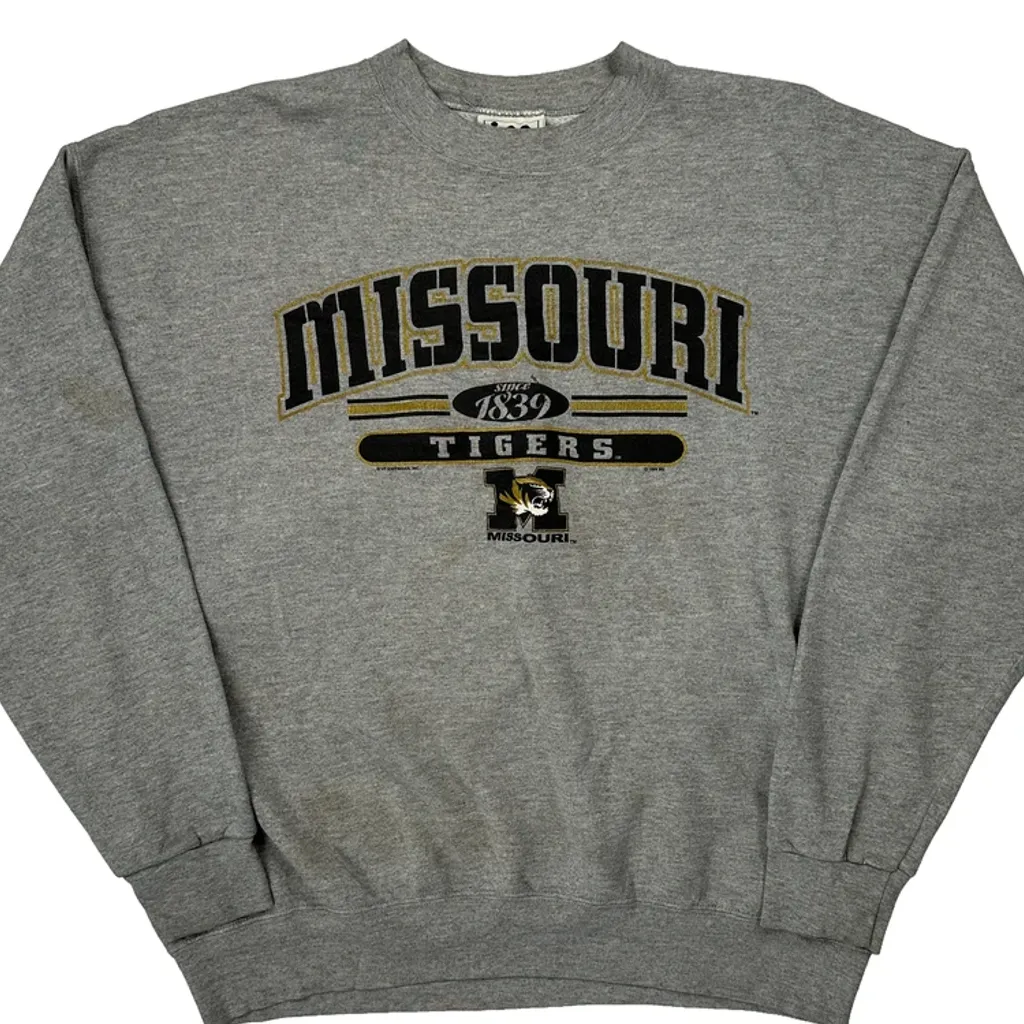 Missouri Tigers Lee Sport College Sweatshirt - XL Grey Cotton - Image 4