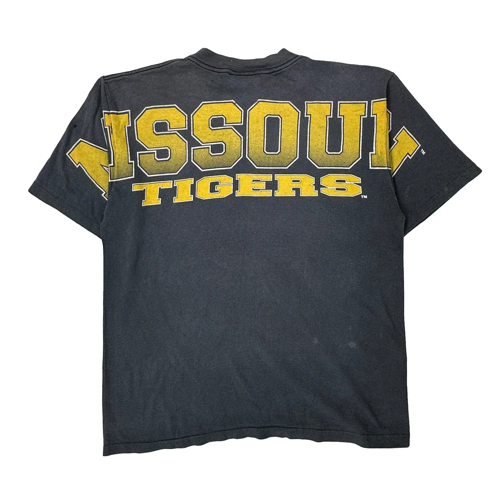 Missouri Tigers Wauldron Single Stitch T-Shirt - Large Black Cotton - Image 2