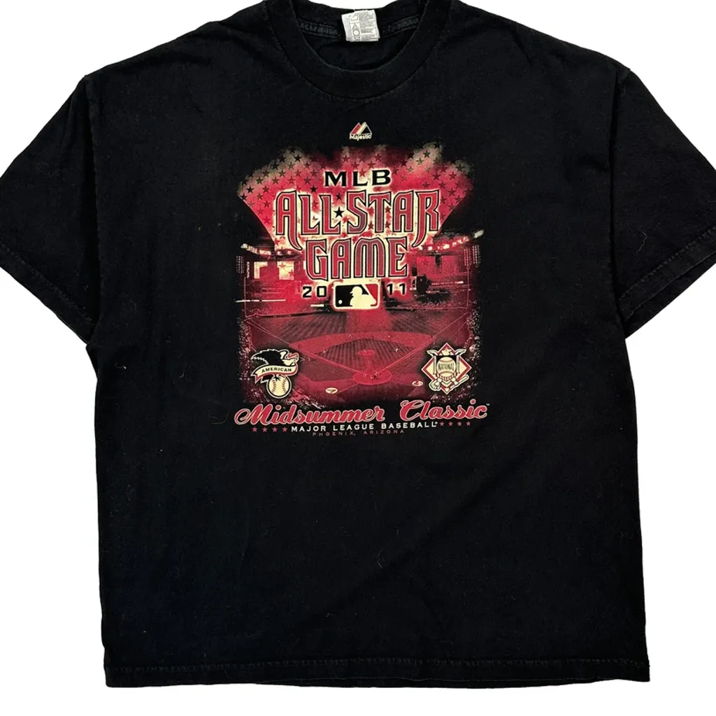 Mlb All-Star Game 2011 Majestic Mlb T-Shirt - 2XL Black Cotton - Image 5