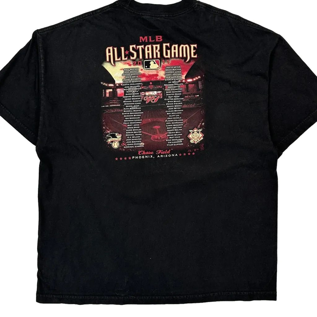 Mlb All-Star Game 2011 Majestic Mlb T-Shirt - 2XL Black Cotton - Image 6