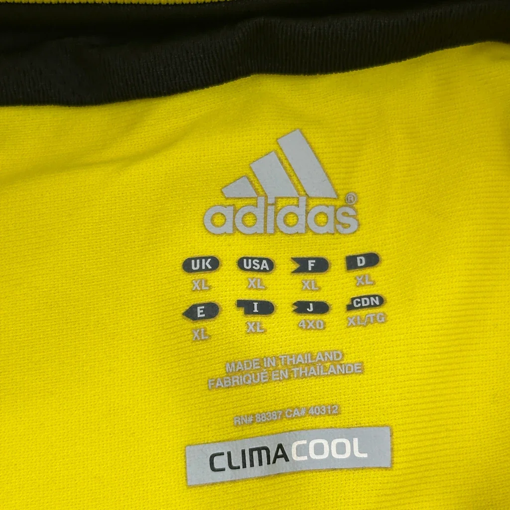 Mls Adidas Football Shirt - XL Yellow Polyester - Image 3