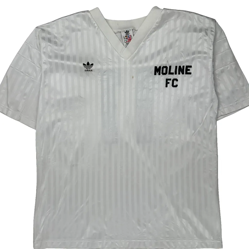Moline Fc Adidas 2020-21 Away Football Shirt - XL White Polyester - Image 4