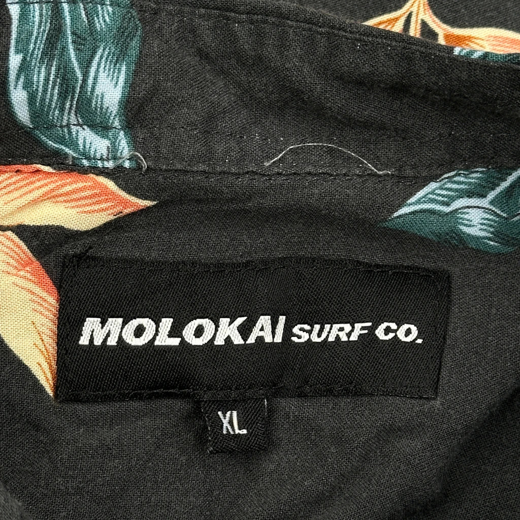 Molokai Surf Floral Hawaiian Shirt - XL Black Cotton - Image 3