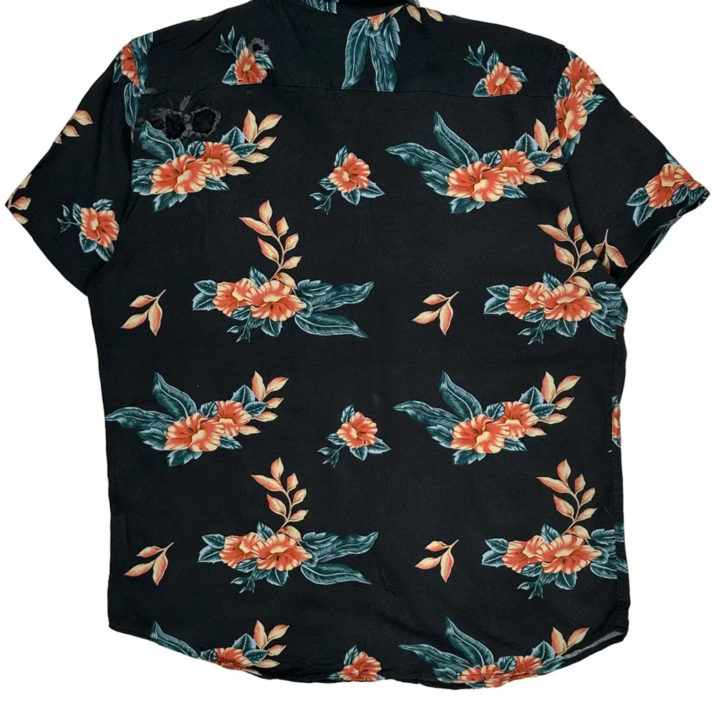 Molokai Surf Floral Hawaiian Shirt - XL Black Cotton - Image 7