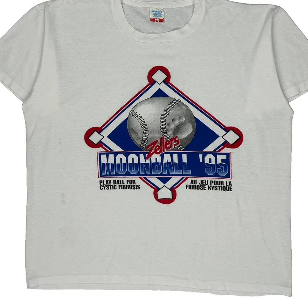 Moonball '95 Watsons Graphic T-Shirt - XL White Cotton Blend - Image 5