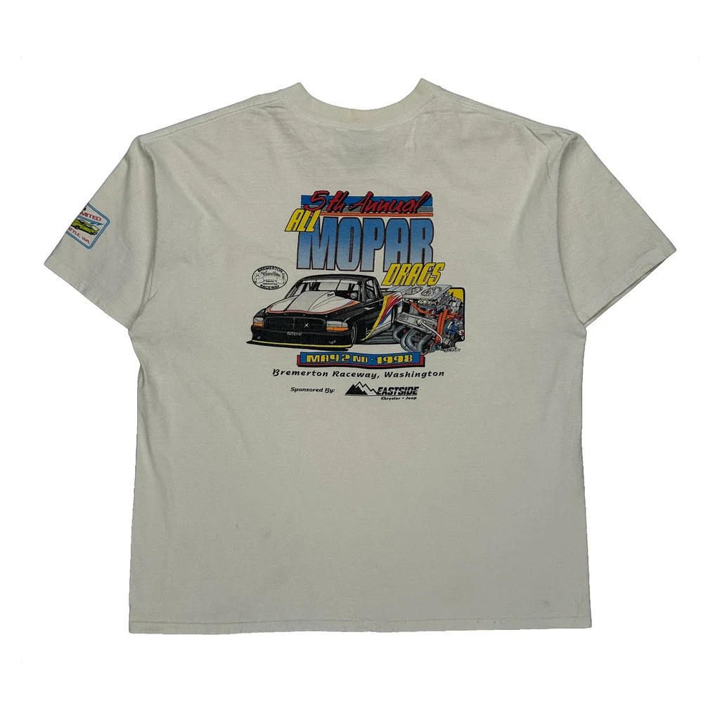 Mopar Oneita Graphic T-Shirt - 2XL Cream Cotton - Image 2