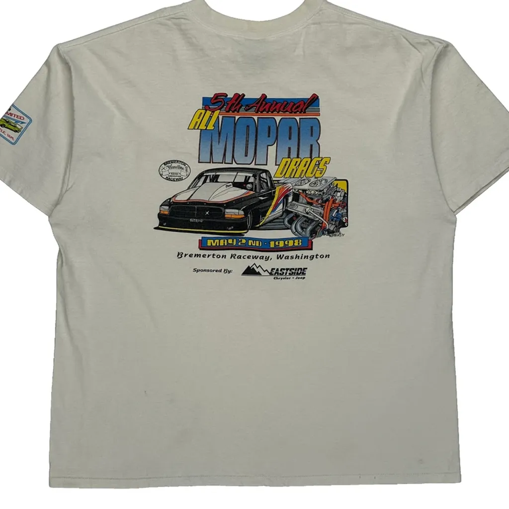 Mopar Oneita Graphic T-Shirt - 2XL Cream Cotton - Image 6
