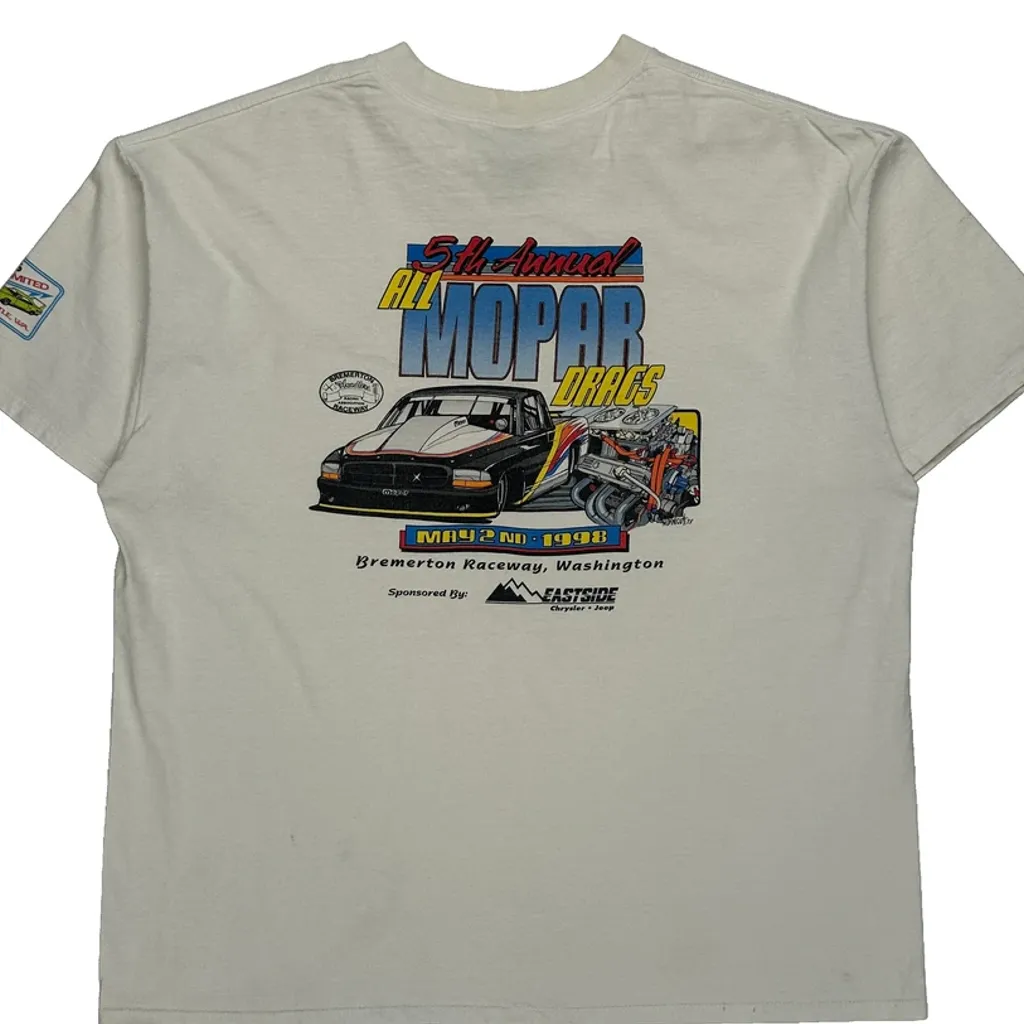 Mopar Oneita Graphic T-Shirt - 2XL Cream Cotton - Image 7