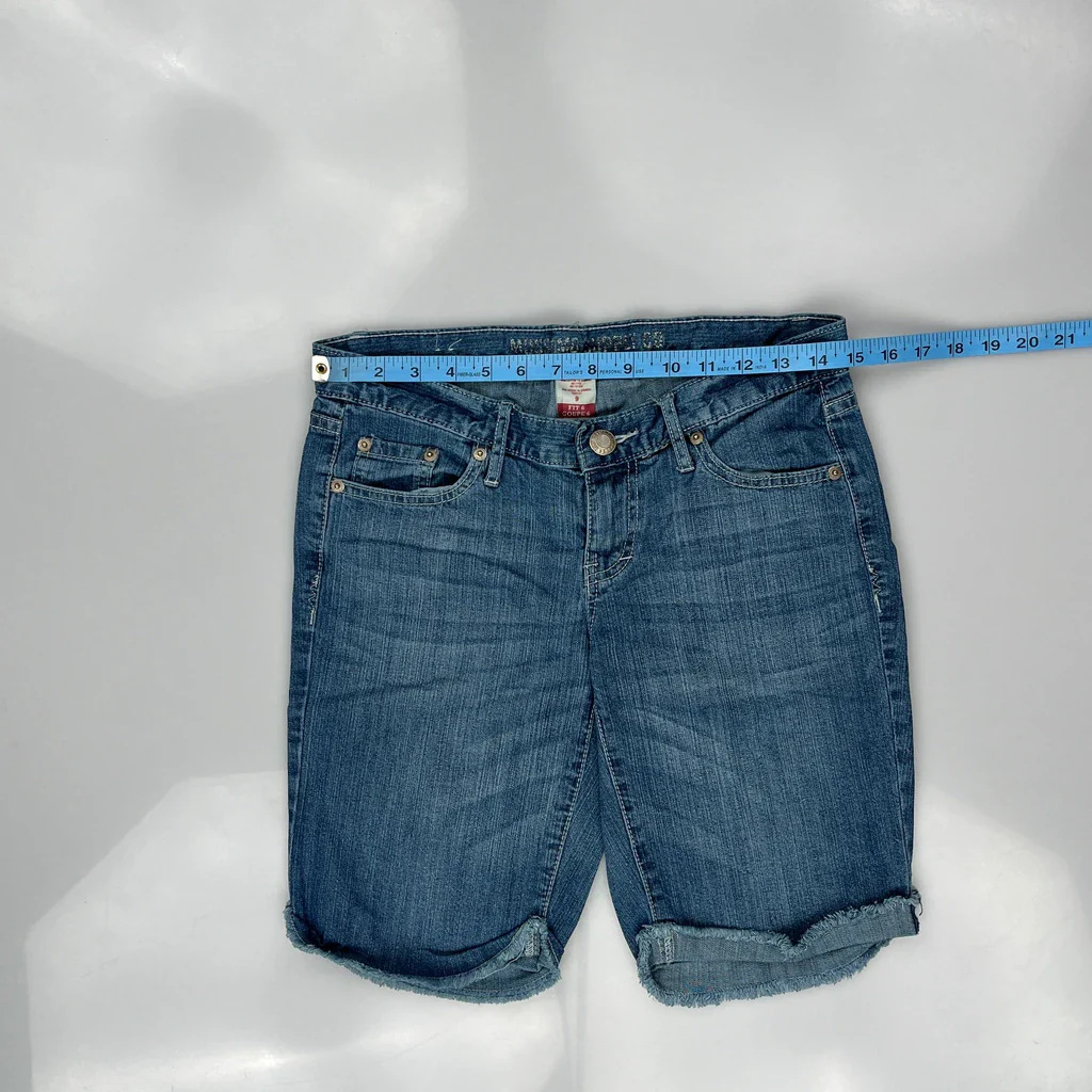 Mossimo Supply Denim Shorts - 30W UK 8 Blue Cotton - Image 3