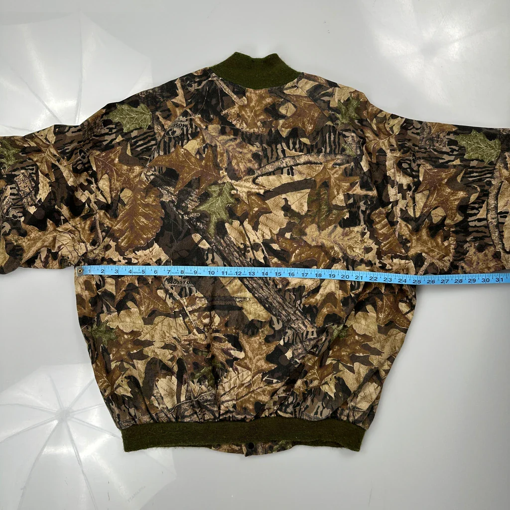 Mossy Oak Camo Bomber Jacket - Large Camo Cotton - Image 4