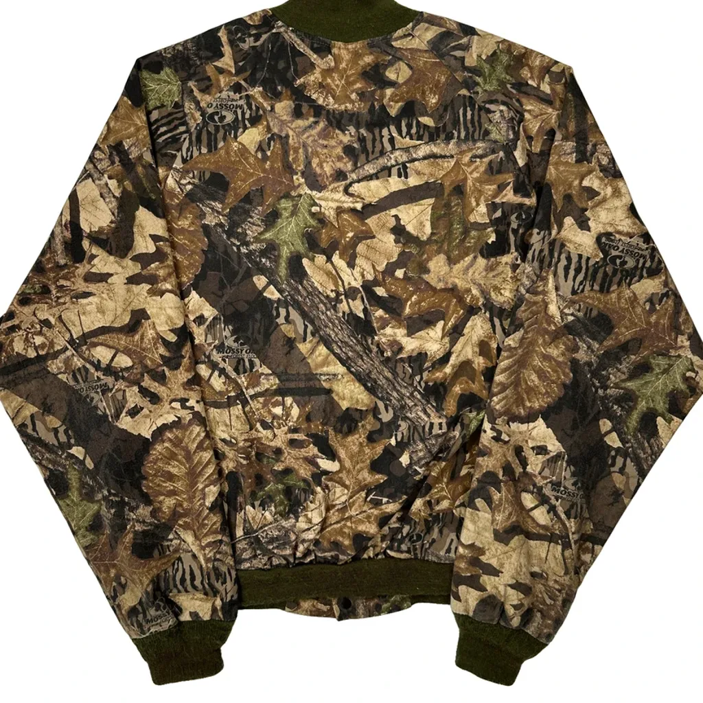 Mossy Oak Camo Bomber Jacket - Large Camo Cotton - Image 7