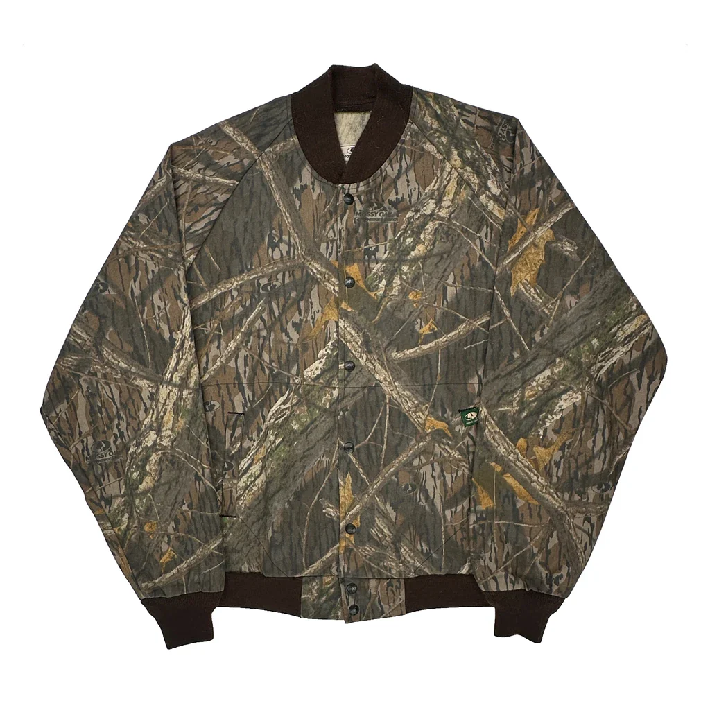 Mossy Oak Camo Bomber Jacket - XL Camo Cotton Blend