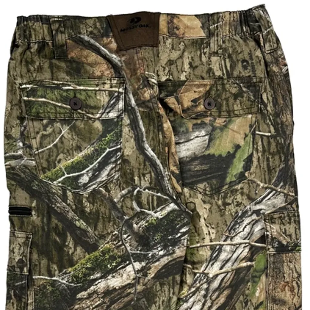 Mossy Oak Camo Cargo Trousers - 28″ Waist Camo Cotton Blend - Image 4