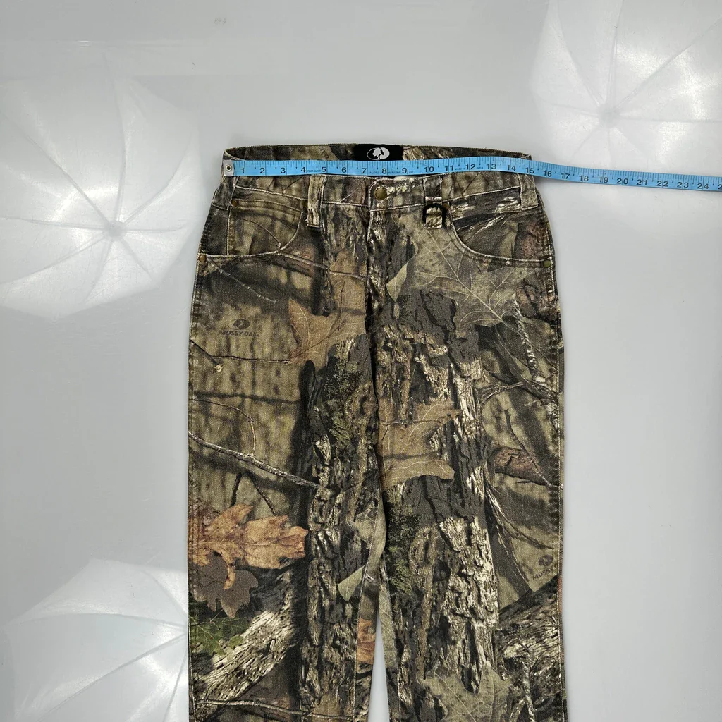 Mossy Oak Camo Cargo Trousers - 30W 30L Camo Cotton - Image 3