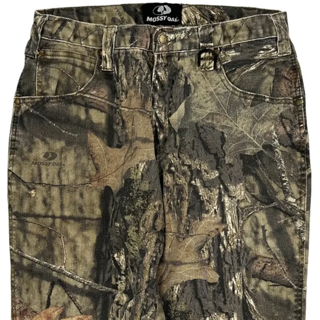 Mossy Oak Camo Cargo Trousers - 30W 30L Camo Cotton - Image 9